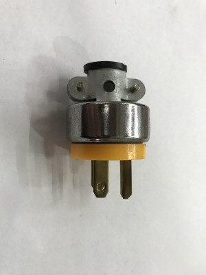 American wiring plug male plug socket a set of two flat round iron head.