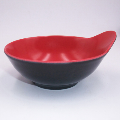 Factory Direct Sales Red and Black Two-Tone Bowl Melamine Bowl Bowl