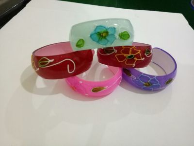 Acrylic Children's printed drop oil bracelet
