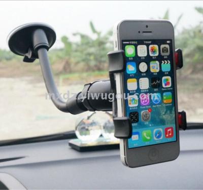 Long pole hose double clamp mobile phone bracket.