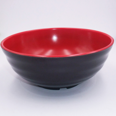 The factory sells black and red double-color large drawing bowl.