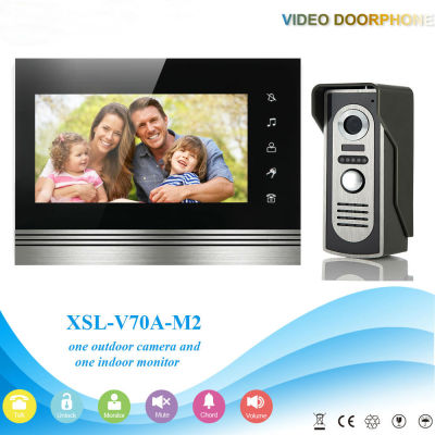 7"inch LCD Color Video Door Phone Intercom Doorbell 1 Camera 1 Monitor Access Control Security Entry System
