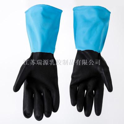 Multi-style two-color multi-functional latex gloves 90g household cleaning and cleaning garden gloves