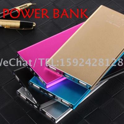 Super thin polymer large capacity mobile power supply dual USB mobile phone universal rechargeable gift list.