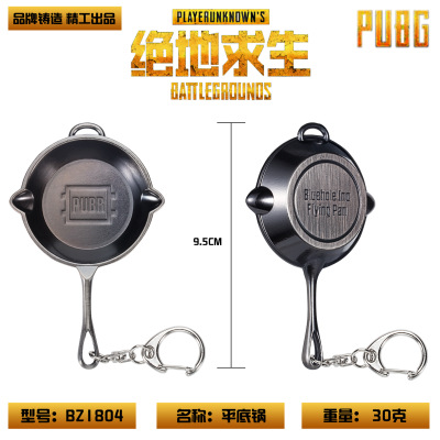 Desperate to survive the game weapon model pan key chain.