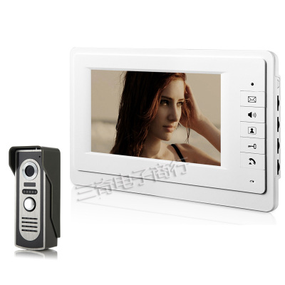 7 Inch Wired Video Door Entry System Home Security Camera Video Door Intercoms 1-camera 1-monitor Night Vision