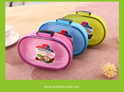 Creative multi-functional double - layer lunch box plastic cover box refrigerator sundry sealed container.