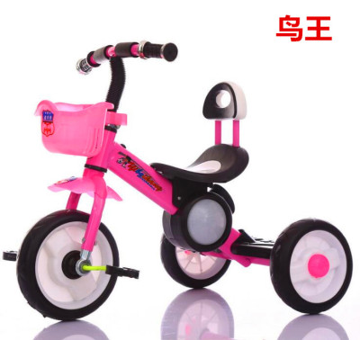 The new children flash pedal tricycle baby tricycle flashing cool children's bicycle factory.
