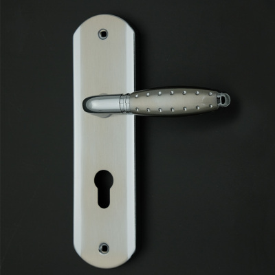 Iron and aluminum large door lock F904-L90 export African region holding hand lock plate aluminum hand.