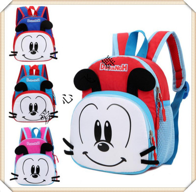 Love flying children backpack student kindergarten mickey cartoon students preschool school bag.