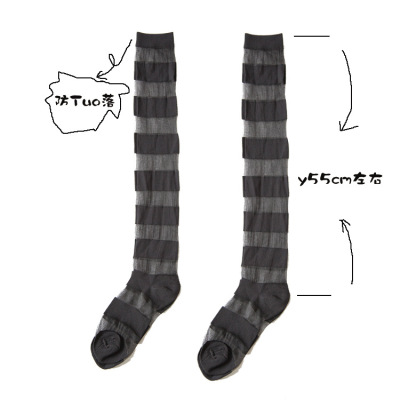 new stripe thin silk stockings fashionable leg socks show thin foreign trade women socks wholesale silk stockings 