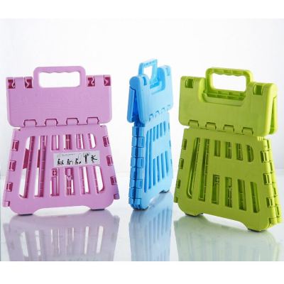 Environmental friendly thickened plastic folding stool children's household adult fishing storage chair color portable folding chair