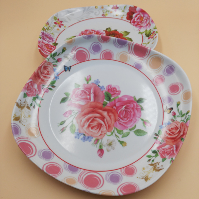 Manufacturer direct sale of environmental protection printing foot square melamine plate.