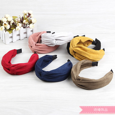 Hair accessories simple cloth art bow tie - width hair hoop hair hoop lady sweet and sweet hairpin hair.