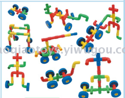 Wholesale bulk children's kindergarten desktop yizhi toy plastic assembly building block size grain bags.