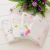 Gauze bamboo fiber square towel baby kindergarten hanging towel.