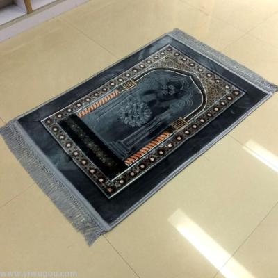 Raschel embossed floral print and exquisite lace dubai Saudi Arabia's popular worship carpet 80*120cm.