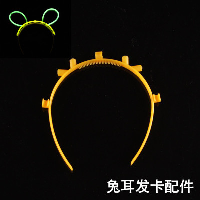 Christmas gift glow headband special accessories for express rabbit shape fluorescent card accessories manufacturers direct sales.