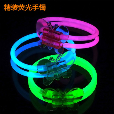 Fluorescent stick two pieces of exquisite butterfly star connection bracelet factory wholesale Fluorescent toy Fluorescent bracelet