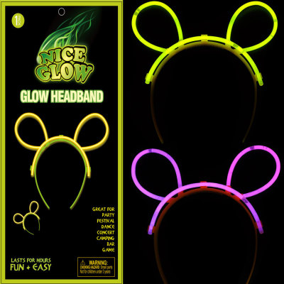 Our hair hoop tribute concert props fluorescent rabbit ears glow toy noctilucent stick head hoop accessories