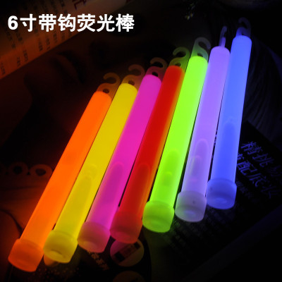 6 inch belt hook, 9 color phosphor, outdoor camping emergency lighting club party.