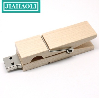 Jhl-up001 8G wooden clamp U disk environmental protection wood professional custom gift LOGO creative usb..
