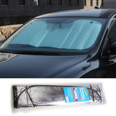 130*60CM double-sided aluminum foil car sun screen aluminum foil sun shield front cover 120g.