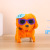 The Children 's electric toys fancy new creative plush toy dog flat hair dog wearing a hat glasses stall hot sale