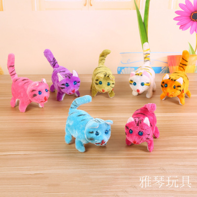 Ground stall electrical, electronic plush cat cat will call eyes will be bright forward back cat wholesale