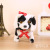 The New hot shot big head spot dog electric plush dog forward back bow dog floor toy wholesale