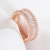Hot-Selling New Arrival Europe Trend Ms. AAA Zircon Classic Slot Set Wide Cross-Border Copper Ring