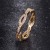 European and American Fashion Hot Water Waves Ring AAA Zircon Gold-Plated Copper Ring