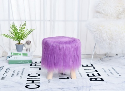 Small round stool woollen foot stool triangle Nordic household children chair sitting room