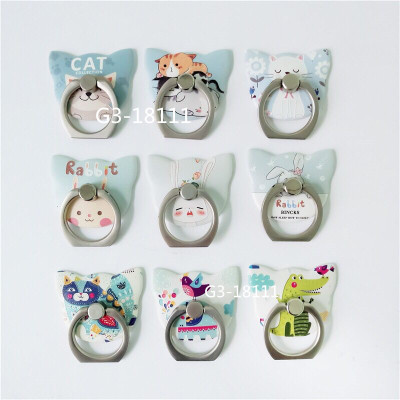 Japanese and south Korean cartoon ring bracket mobile phone lazy person bracket painting 3D stereo.