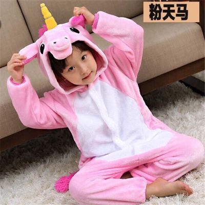 Flannel children's cartoon pajamas, the unicorn amazon hot style.