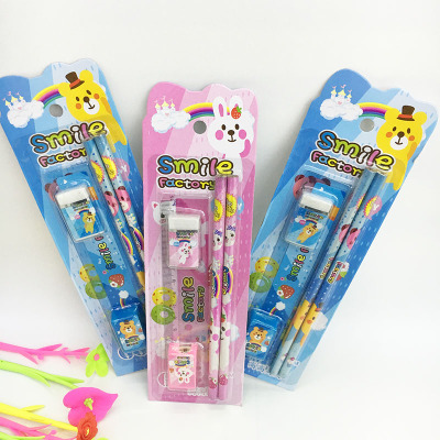 Korean creative five - piece pencil set stationery set stationery supplies for primary school children gift gifts