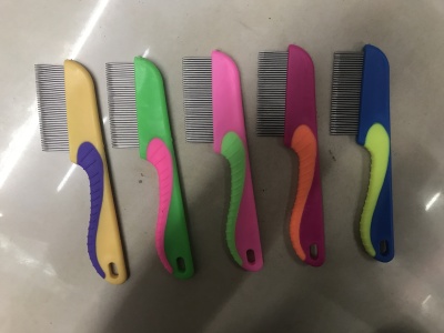 Pet long handle comb, row comb, small grate defleas convenient practical cleaning products manufacturers direct sales