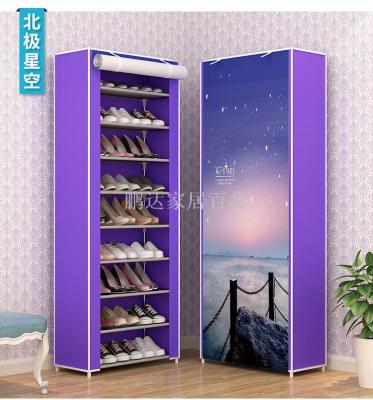 Non - woven cloth shoe cabinet economy type dormitory room small receiver shoe rack.