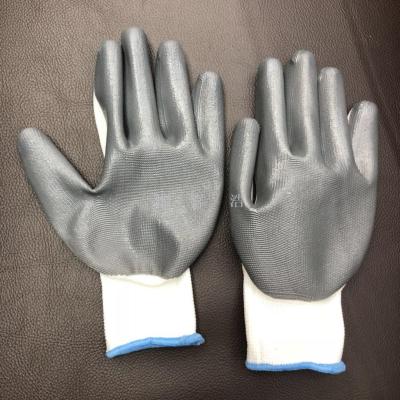 Ding qing Lao bao gloves wearing gloves with rubber gloves, white cotton, blue tin and rubber gloves