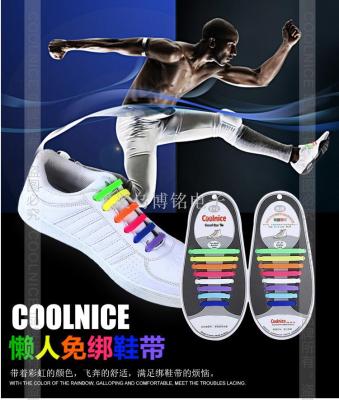 Foreign trade hot style brand silicone lazy shoe lace environmental protection stretch shoelace patent products.