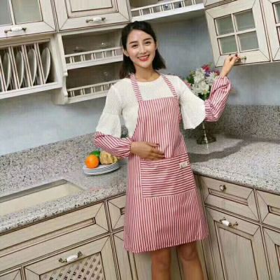 Vertical Strip Waterproof Apron with Cuff
