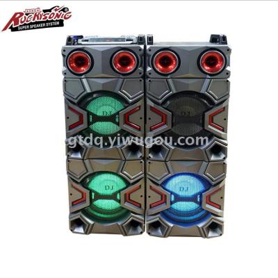 High-power professional stage speaker has the source stage to the box.