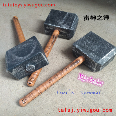 Thor hammer Mjolnir plastic material heavy hammer performance props.