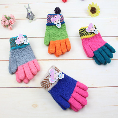 The Manufacturers of jacquard gloves for girls and boys are directly selling Korean fashion gloves