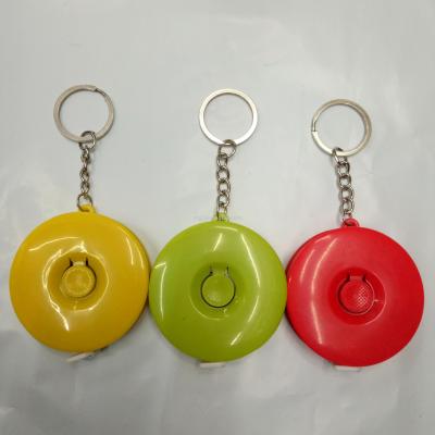 No button round leather tape - tape key chain - tape flexible ruler