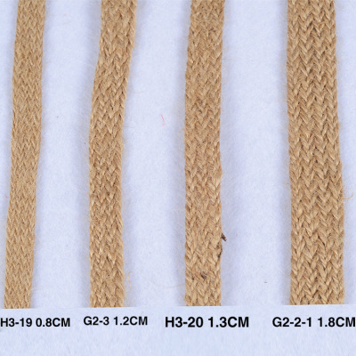 Manufacturers direct clothing shoes and hats and other accessories braided twine DIY process decorative cotton hemp roll ribbon