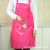 Korean Style Women's PVC Monochrome Waterproof Apron with Bunny Pattern PVC Household Apron Custom Logo Wholesale