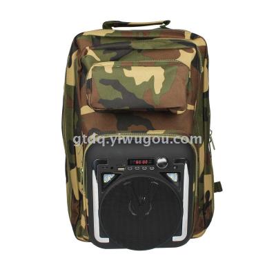 Double shoulder backpack bluetooth speaker portable outdoor card stereo.