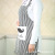 Korean Style Women's Sleeveless Stripes with Beard Pattern Princess Apron Women's Canvas Household Apron Custom Logo