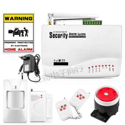 Wireless GSM Alarm System Dual Antenna GSM Home Alarm Systems with PIR Detector Russian English Voice Security GSM Alarm